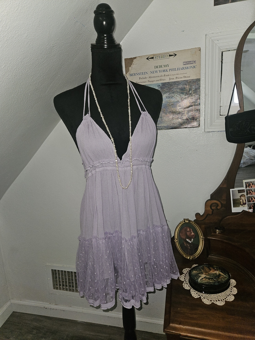 Lavender Halter Cotton Dress